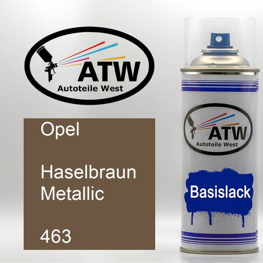 Opel, Haselbraun Metallic, 463: 400ml Sprühdose, von ATW Autoteile West.